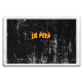 Магнит 45*70 с принтом Lil Fire Peep в Кировске, Пластик | Размер: 78*52 мм; Размер печати: 70*45 | Тематика изображения на принте: lil peep | rap | густав ор | лил пип | рэп