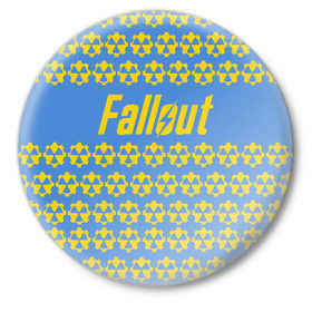 Значок с принтом FALLOUT COLLECTION в Кировске,  металл | круглая форма, металлическая застежка в виде булавки | Тематика изображения на принте: 
