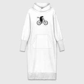 Платье удлиненное хлопок с принтом Ежик на велосипеде в Кировске,  |  | велосипед | ежик