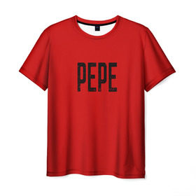 Мужская футболка 3D с принтом LiL PEPE в Кировске, 100% полиэфир | прямой крой, круглый вырез горловины, длина до линии бедер | cry baby | emo | lil peep | rap | группа | музыка | надпись | нытик | рэп | эмо