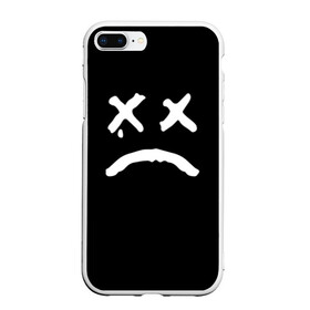 Чехол для iPhone 7Plus/8 Plus матовый с принтом LiL PEEP RIP в Кировске, Силикон | Область печати: задняя сторона чехла, без боковых панелей | band | cry baby | emo | lil peep | music | musician | rap | smile | swag | tear | музыка | музыкант | нытик | рэп | сваг | слеза | смайлик | эмо
