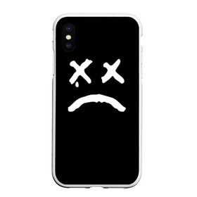 Чехол для iPhone XS Max матовый с принтом LiL PEEP RIP в Кировске, Силикон | Область печати: задняя сторона чехла, без боковых панелей | band | cry baby | emo | lil peep | music | musician | rap | smile | swag | tear | музыка | музыкант | нытик | рэп | сваг | слеза | смайлик | эмо
