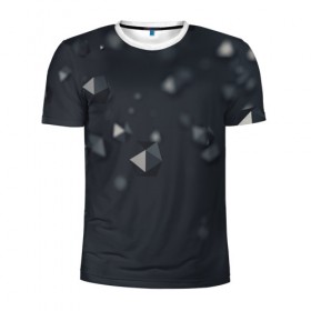 Мужская футболка 3D спортивная с принтом Абстрактная материя в Кировске, 100% полиэстер с улучшенными характеристиками | приталенный силуэт, круглая горловина, широкие плечи, сужается к линии бедра | 