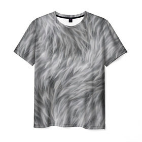 Мужская футболка 3D с принтом Шкура волка в Кировске, 100% полиэфир | прямой крой, круглый вырез горловины, длина до линии бедер | волк | дикая | дикий | животное | лес | луна | ночь | собака | тьма