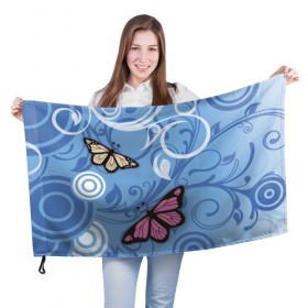 Флаг 3D с принтом Чудо природы в Кировске, 100% полиэстер | плотность ткани — 95 г/м2, размер — 67 х 109 см. Принт наносится с одной стороны | бабочки | волшебство | крылья | насекомое | полет | природа | сказка | цветное | яркое