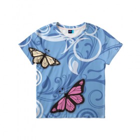 Детская футболка 3D с принтом Чудо природы в Кировске, 100% гипоаллергенный полиэфир | прямой крой, круглый вырез горловины, длина до линии бедер, чуть спущенное плечо, ткань немного тянется | бабочки | волшебство | крылья | насекомое | полет | природа | сказка | цветное | яркое