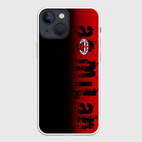 Чехол для iPhone 13 mini с принтом AC MILAN в Кировске,  |  | ac milan | fc | fc milan | football | milan | soccer | белый | клуб | красный | милан | спорт | спортивные | фк | футбол | цвет.логотип | черный | эмблема