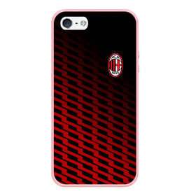 Чехол для iPhone 5/5S матовый с принтом AC MILAN в Кировске, Силикон | Область печати: задняя сторона чехла, без боковых панелей | ac milan | fc | fc milan | football | milan | soccer | белый | клуб | красный | милан | спорт | спортивные | фк | футбол | цвет.логотип | черный | эмблема