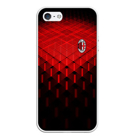 Чехол для iPhone 5/5S матовый с принтом AC MILAN в Кировске, Силикон | Область печати: задняя сторона чехла, без боковых панелей | ac milan | fc | fc milan | football | milan | soccer | белый | клуб | красный | милан | спорт | спортивные | фк | футбол | цвет.логотип | черный | эмблема