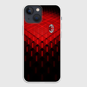 Чехол для iPhone 13 mini с принтом AC MILAN в Кировске,  |  | ac milan | fc | fc milan | football | milan | soccer | белый | клуб | красный | милан | спорт | спортивные | фк | футбол | цвет.логотип | черный | эмблема