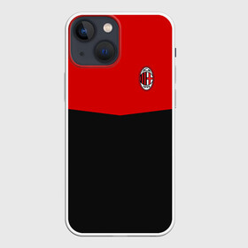 Чехол для iPhone 13 mini с принтом AC MILAN в Кировске,  |  | ac milan | fc | fc milan | football | milan | soccer | белый | клуб | красный | милан | спорт | спортивные | фк | футбол | цвет.логотип | черный | эмблема