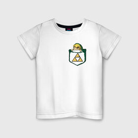 Детская футболка хлопок с принтом Трифорс в Кировске, 100% хлопок | круглый вырез горловины, полуприлегающий силуэт, длина до линии бедер | legend of zelda | link | зельда | линк