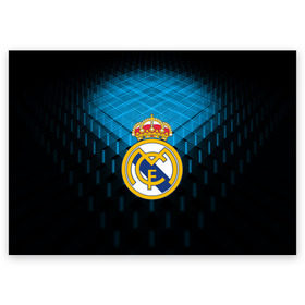Поздравительная открытка с принтом Real Madrid 2018 Original в Кировске, 100% бумага | плотность бумаги 280 г/м2, матовая, на обратной стороне линовка и место для марки
 | emirates | fc | real madrid | геометрия | реал мадрид | футбольный клуб | эмблема
