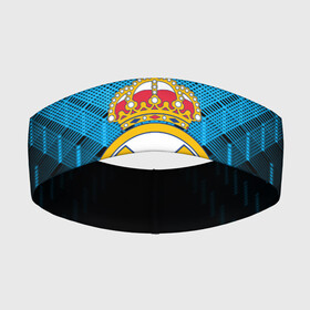 Повязка на голову 3D с принтом РЕАЛ МАДРИД | REAL MADRID в Кировске,  |  | emirates | fc | real madrid | геометрия | реал мадрид | футбольный клуб | эмблема