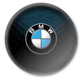 Значок с принтом BMW 2018 Blue Line в Кировске,  металл | круглая форма, металлическая застежка в виде булавки | bmw | bmw motorsport | bmw performance | carbon | m | motorsport | performance | sport | бмв | карбон | моторспорт | спорт