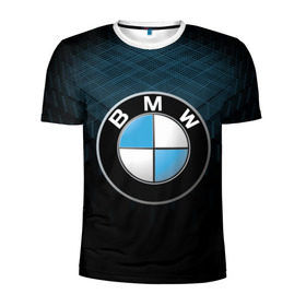 Мужская футболка 3D спортивная с принтом BMW 2018 Blue Line в Кировске, 100% полиэстер с улучшенными характеристиками | приталенный силуэт, круглая горловина, широкие плечи, сужается к линии бедра | bmw | bmw motorsport | bmw performance | carbon | m | motorsport | performance | sport | бмв | карбон | моторспорт | спорт