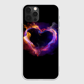 Чехол для iPhone 12 Pro Max с принтом Огненное сердце в Кировске, Силикон |  | любовь | огонь | сердце