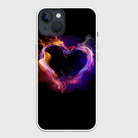 Чехол для iPhone 13 с принтом Огненное сердце в Кировске,  |  | любовь | огонь | сердце