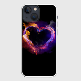 Чехол для iPhone 13 mini с принтом Огненное сердце в Кировске,  |  | любовь | огонь | сердце