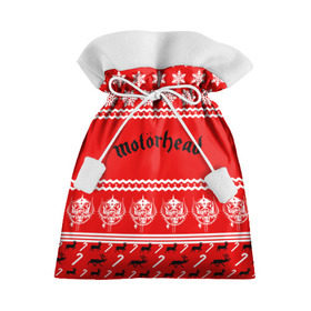 Подарочный 3D мешок с принтом Праздничный Motrhead в Кировске, 100% полиэстер | Размер: 29*39 см | larry wallis | lucas fox | motorhead | motrhead | группа | знак | красный | кэмпбелл | лемми | метал | микки ди | моторхед | надпись | новогодний | новый год | праздник | рождество | рок | снежинки | тейлор | фил | хард