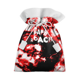 Подарочный 3D мешок с принтом PAPA ROACH BLOOD ROCK STYLE в Кировске, 100% полиэстер | Размер: 29*39 см | Тематика изображения на принте: papa roach | roach | папа роач | папароач | папароч | роач | роч