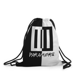 Рюкзак-мешок 3D с принтом Paramore в Кировске, 100% полиэстер | плотность ткани — 200 г/м2, размер — 35 х 45 см; лямки — толстые шнурки, застежка на шнуровке, без карманов и подкладки | paramore | альтернативный | группа | джош фарро | зак фарро | панк | панкрок | пара море | парамор | парамора | параморе | парморе | поп | поппанк | попрок | рок | тейлор йорк | хейли уильямс