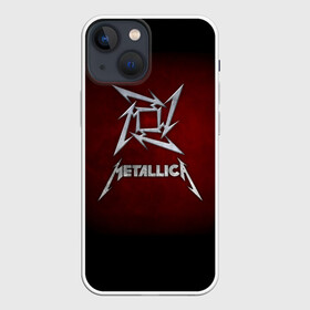 Чехол для iPhone 13 mini с принтом Metallica в Кировске,  |  | metallica | группа | джеймс хэтфилд | кирк хэмметт | ларс ульрих | метал | металика | металлика | миталика | музыка | роберт трухильо | рок | трэш | трэшметал | хард | хардрок | хеви | хевиметал