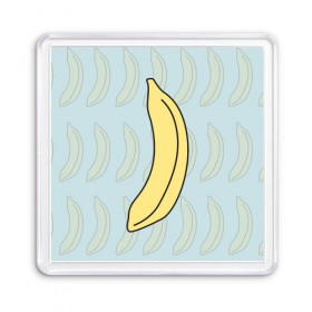 Магнит 55*55 с принтом банан в Кировске, Пластик | Размер: 65*65 мм; Размер печати: 55*55 мм | banana | банан