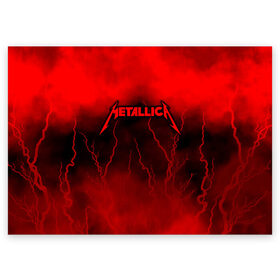 Поздравительная открытка с принтом Metallica в Кировске, 100% бумага | плотность бумаги 280 г/м2, матовая, на обратной стороне линовка и место для марки
 | metallica | группа | джеймс хэтфилд | кирк хэмметт | ларс ульрих | метал | металика | металлика | миталика | музыка | роберт трухильо | рок | трэш | трэшметал | хард | хардрок | хеви | хевиметал