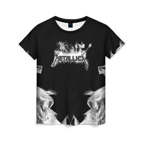 Женская футболка 3D с принтом Metallica в Кировске, 100% полиэфир ( синтетическое хлопкоподобное полотно) | прямой крой, круглый вырез горловины, длина до линии бедер | metallica | группа | джеймс хэтфилд | кирк хэмметт | ларс ульрих | метал | металика | металлика | миталика | музыка | роберт трухильо | рок | трэш | трэшметал | хард | хардрок | хеви | хевиметал