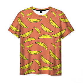 Мужская футболка 3D с принтом банан в Кировске, 100% полиэфир | прямой крой, круглый вырез горловины, длина до линии бедер | Тематика изображения на принте: banan | банан