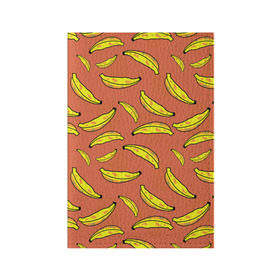Обложка для паспорта матовая кожа с принтом банан в Кировске, натуральная матовая кожа | размер 19,3 х 13,7 см; прозрачные пластиковые крепления | Тематика изображения на принте: banan | банан
