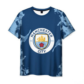 Мужская футболка 3D с принтом Manchester city 2018 Original в Кировске, 100% полиэфир | прямой крой, круглый вырез горловины, длина до линии бедер | 