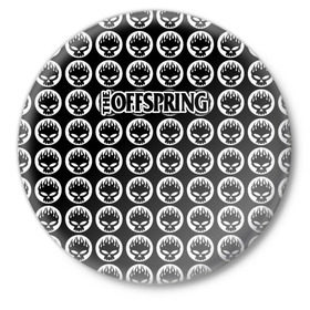 Значок с принтом The Offspring в Кировске,  металл | круглая форма, металлическая застежка в виде булавки | offspring | офспринг | оффспринг | рок