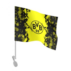 Флаг для автомобиля с принтом FC Borussia 2018 Original в Кировске, 100% полиэстер | Размер: 30*21 см | боруссия | дортмунд