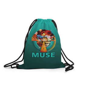 Рюкзак-мешок 3D с принтом Muse в Кировске, 100% полиэстер | плотность ткани — 200 г/м2, размер — 35 х 45 см; лямки — толстые шнурки, застежка на шнуровке, без карманов и подкладки | 