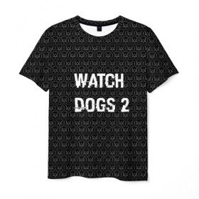 Мужская футболка 3D с принтом Watch Dogs 2 в Кировске, 100% полиэфир | прямой крой, круглый вырез горловины, длина до линии бедер | wath dogs 2