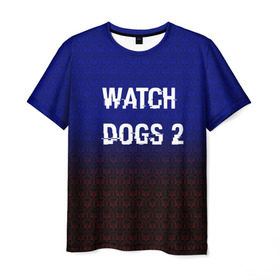Мужская футболка 3D с принтом Watch Dogs 2 Hacked GAME в Кировске, 100% полиэфир | прямой крой, круглый вырез горловины, длина до линии бедер | Тематика изображения на принте: 