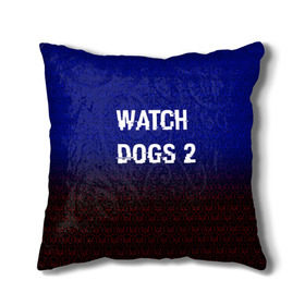 Подушка 3D с принтом Watch Dogs 2 Hacked GAME в Кировске, наволочка – 100% полиэстер, наполнитель – холлофайбер (легкий наполнитель, не вызывает аллергию). | состоит из подушки и наволочки. Наволочка на молнии, легко снимается для стирки | 