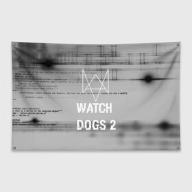 Флаг-баннер с принтом Wath dogs 2 collection в Кировске, 100% полиэстер | размер 67 х 109 см, плотность ткани — 95 г/м2; по краям флага есть четыре люверса для крепления | Тематика изображения на принте: game | wath dogs 2 | город | девушка | дрон | игры | компьютеры | пистолет | телефон | технологии | хакер