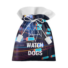 Подарочный 3D мешок с принтом Watch Dogs в Кировске, 100% полиэстер | Размер: 29*39 см | game | wath dogs 2 | город | девушка | дрон | игры | компьютеры | пистолет | телефон | технологии | хакер