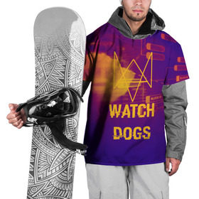 Накидка на куртку 3D с принтом WATCH DOGS NEON WORLD в Кировске, 100% полиэстер |  | wath dogs 2 | хакер