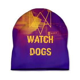Шапка 3D с принтом WATCH DOGS NEON WORLD в Кировске, 100% полиэстер | универсальный размер, печать по всей поверхности изделия | Тематика изображения на принте: wath dogs 2 | хакер