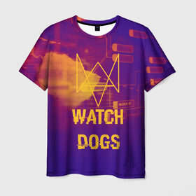 Мужская футболка 3D с принтом WATCH DOGS NEON WORLD в Кировске, 100% полиэфир | прямой крой, круглый вырез горловины, длина до линии бедер | wath dogs 2 | хакер