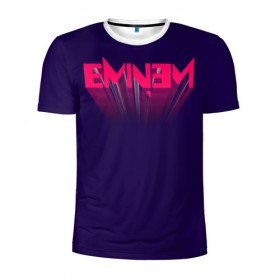 Мужская футболка 3D спортивная с принтом Eminem в Кировске, 100% полиэстер с улучшенными характеристиками | приталенный силуэт, круглая горловина, широкие плечи, сужается к линии бедра | eminem | rap | swag | рэп | свэг | эминем