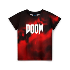 Детская футболка 3D с принтом DOOM RED PLANET в Кировске, 100% гипоаллергенный полиэфир | прямой крой, круглый вырез горловины, длина до линии бедер, чуть спущенное плечо, ткань немного тянется | art | doom | game | возвращение | дум | игра | легенда | шутер