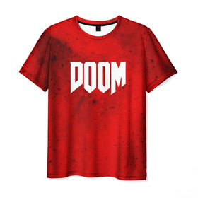 Мужская футболка 3D с принтом DOOM MARS GAME в Кировске, 100% полиэфир | прямой крой, круглый вырез горловины, длина до линии бедер | Тематика изображения на принте: art | doom | game | возвращение | дум | игра | легенда | шутер