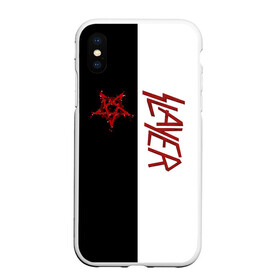 Чехол для iPhone XS Max матовый с принтом Slayer в Кировске, Силикон | Область печати: задняя сторона чехла, без боковых панелей | slayer | группа | гэри холт | керри кинг | метал | музыка | пентаграмма | песни | пол бостаф | рок | слаер | слайер | слеар | слеер | слейр | слеяр | том арайа | трэш | тяжелый | хеви