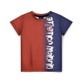 Детская футболка 3D с принтом Atletico Madrid 2018 Original в Кировске, 100% гипоаллергенный полиэфир | прямой крой, круглый вырез горловины, длина до линии бедер, чуть спущенное плечо, ткань немного тянется | атлетико мадрид | эмблема
