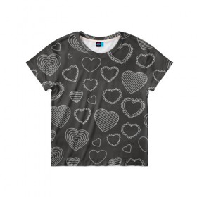 Детская футболка 3D с принтом Love is в Кировске, 100% гипоаллергенный полиэфир | прямой крой, круглый вырез горловины, длина до линии бедер, чуть спущенное плечо, ткань немного тянется | 14 | love | валентин | губы | день | любовь | подарок | поцелуй | сердце | страсть | февраль